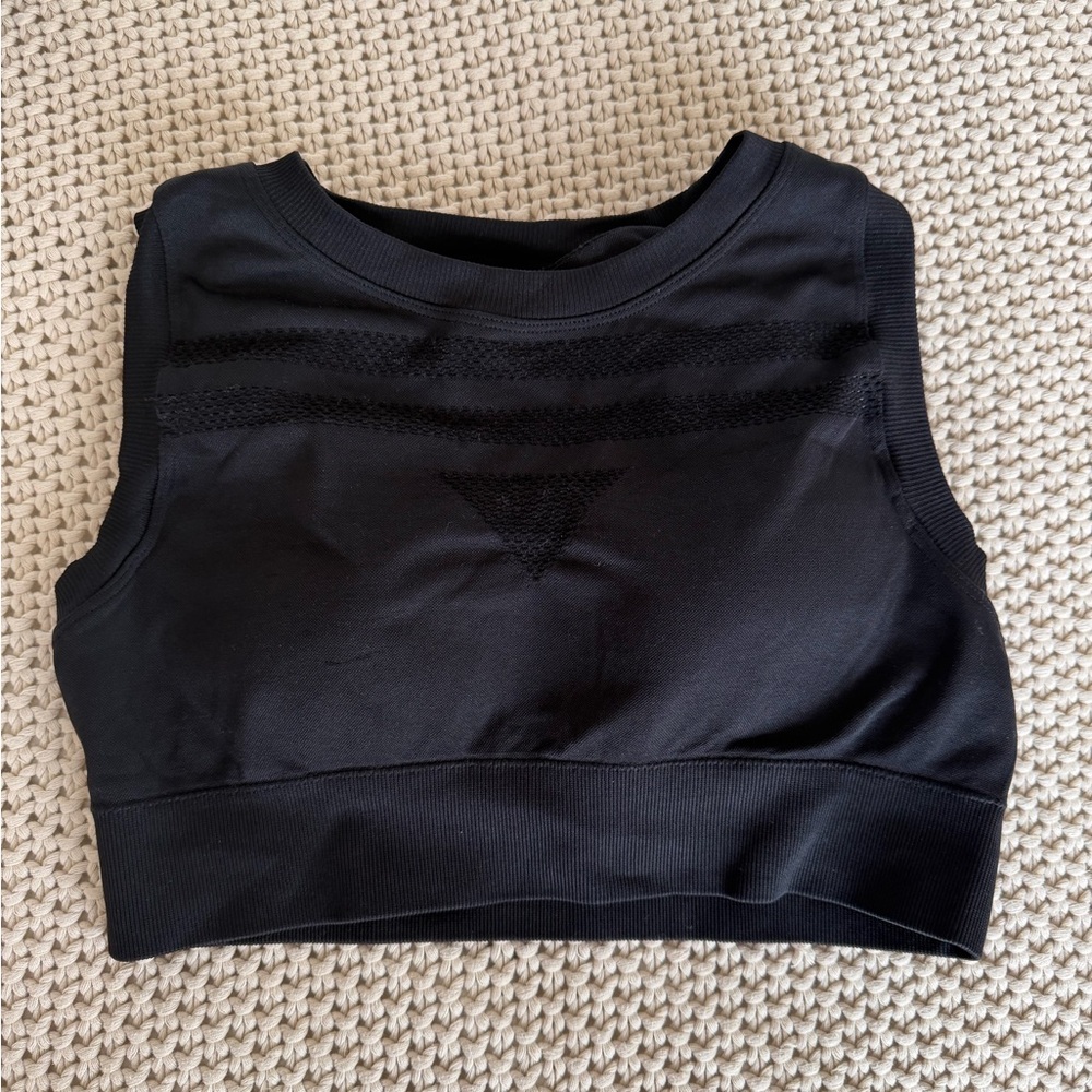 Black Sleeveless Crop Top